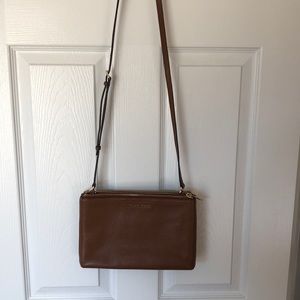 Michael Kors Brown Leather Cross Body